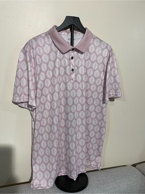 Apt. 9 Light Pink & White Printed Performance Shirt